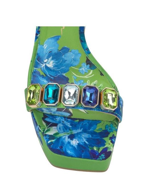 Jessica Simpson Green Callirah Ankle Strap Platform Sandal