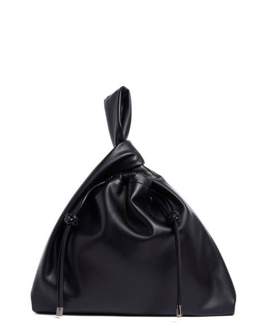 BCBGMAXAZRIA Black Corded Drawstring Bag