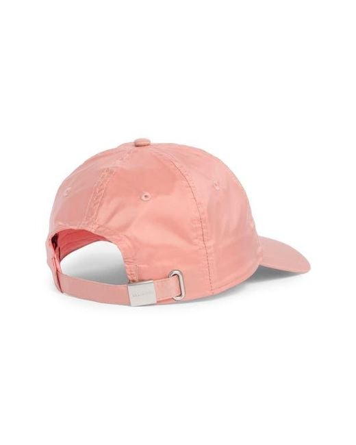 AllSaints Pink Taffeta Baseball Cap