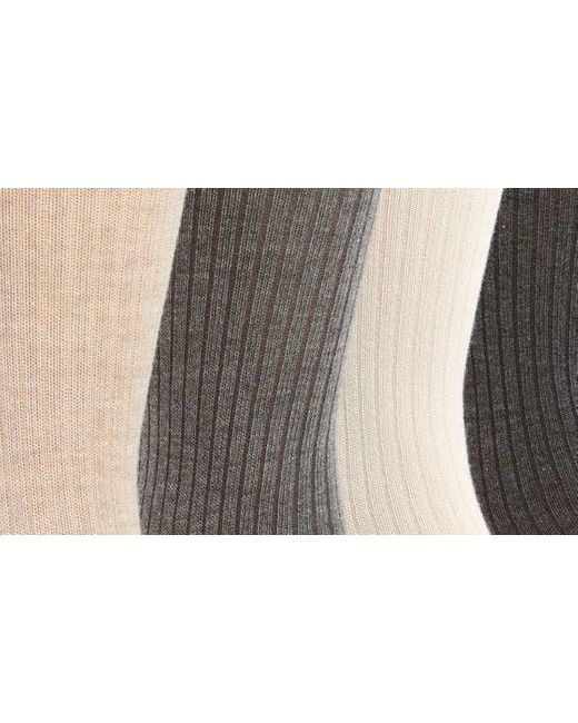 Kenneth Cole White Assorted 4-pack Dress Crew Socks for men