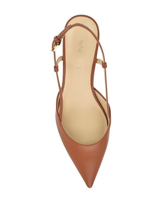 Nine West Brown Rowen Slingback Pump