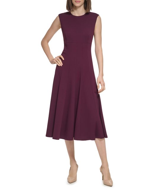 Aubergine calvin top klein dress
