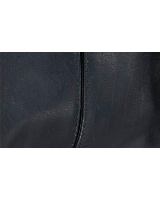 Mancini Black Flap Leather Briefcase for men