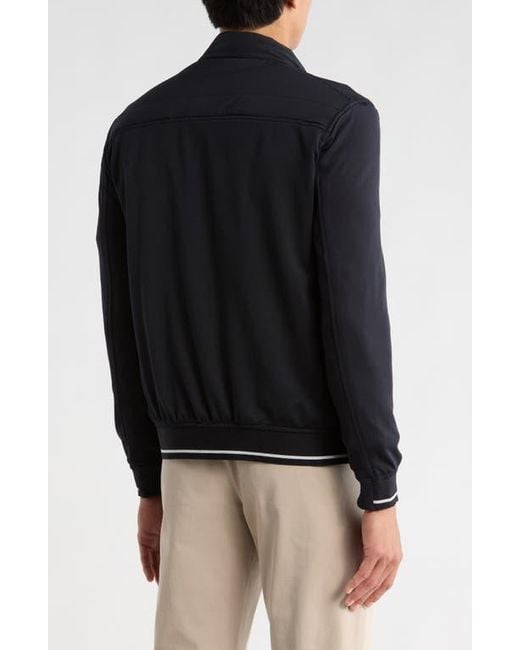 Denim and Flower Blue Channel Quilted Jacket for men