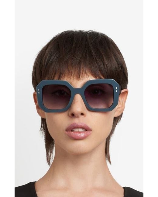 Isabel Marant Gray 53Mm Gradient Rectangular Sunglasses