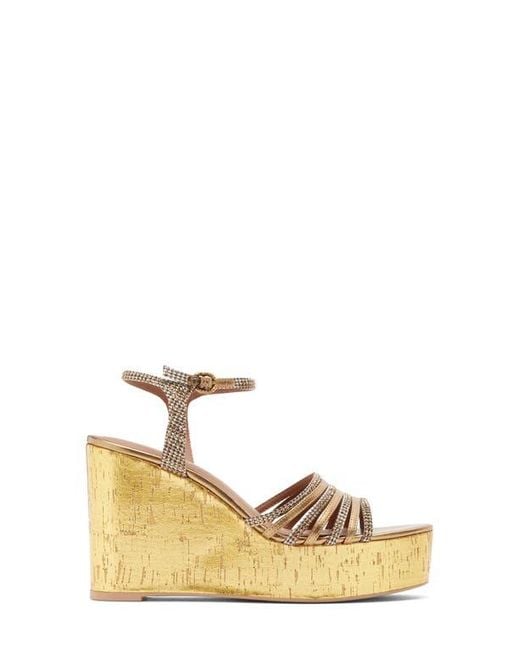 Kurt Geiger Metallic Pierra Platform Wedge Sandal