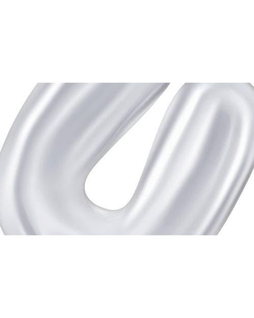 Simona White Bubble Initial Pendant Necklace