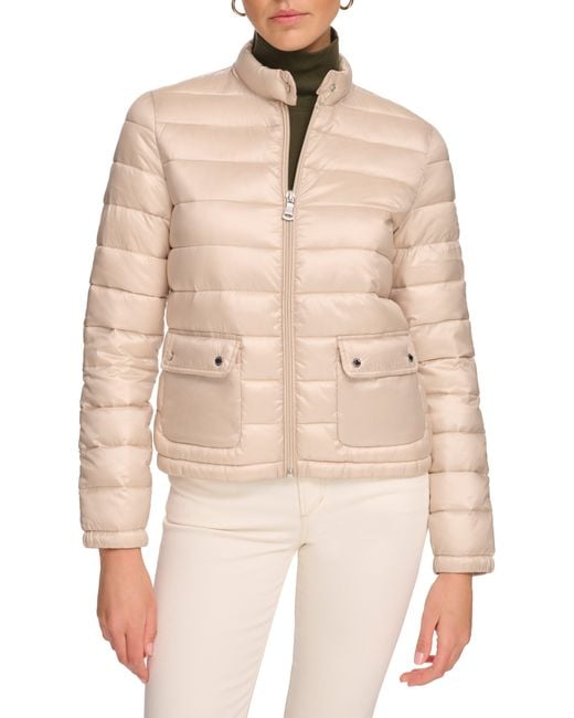 Calvin Klein Natural Moto Puffer Jacket