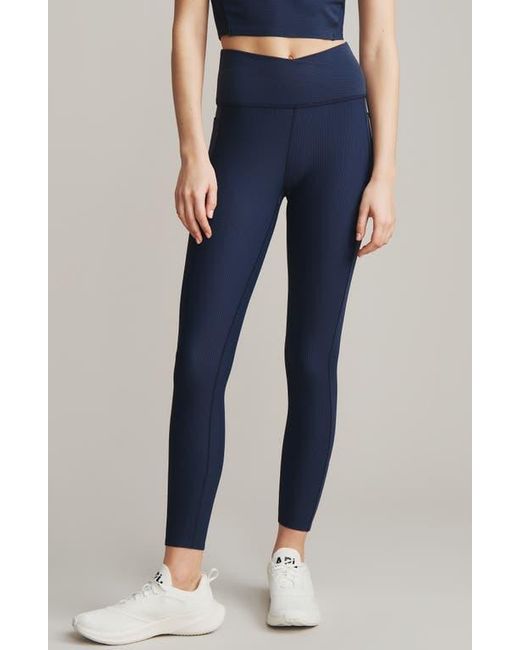 Rhone Blue Ripple Pocket Ankle Leggings