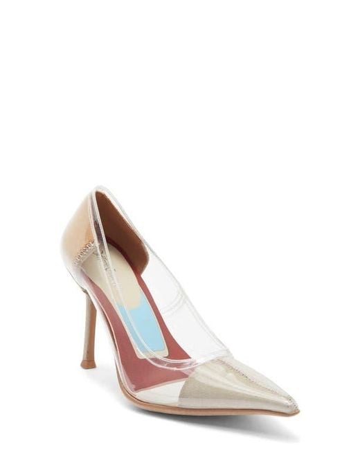 Jeffrey Campbell White Behold Clear Pointed Toe Pump