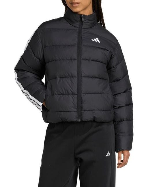 Adidas Black Climawarm 3-Stripes Puffer Jacket