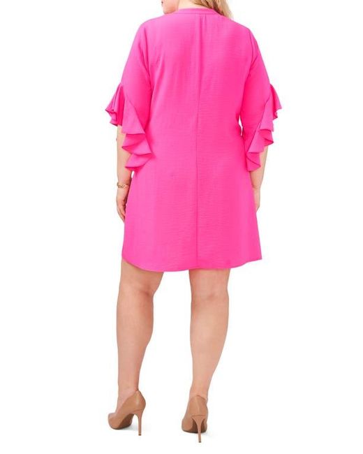 Vince Camuto Pink Flutter Sleeve Shift Dress