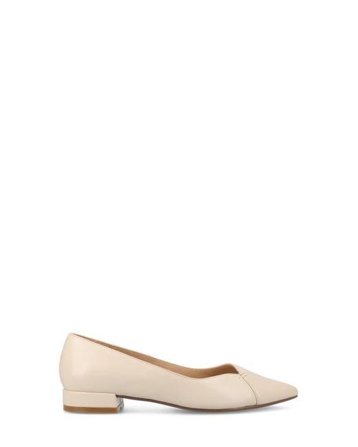 Journee Collection Natural Carmin Pointed Toe Flat