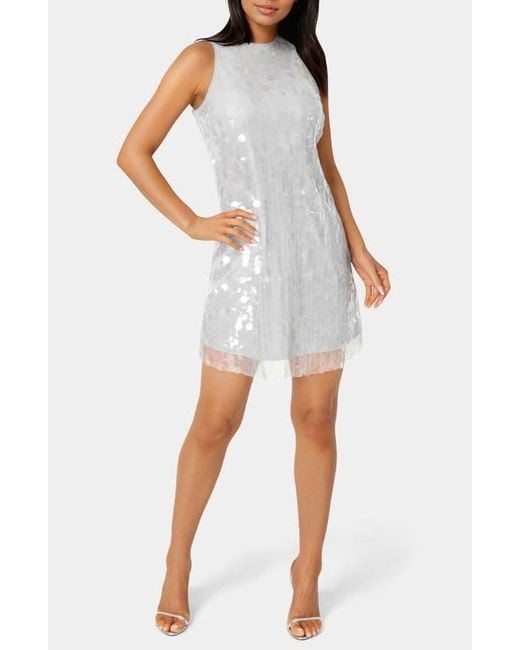 Bebe Blue Paillette Minidress