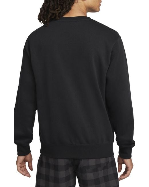Nike Black Fleece Graphic Pullover Sweatshirt for men