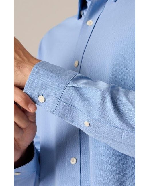 Rhone Blue Commuter Pro Button-Up Shirt for men