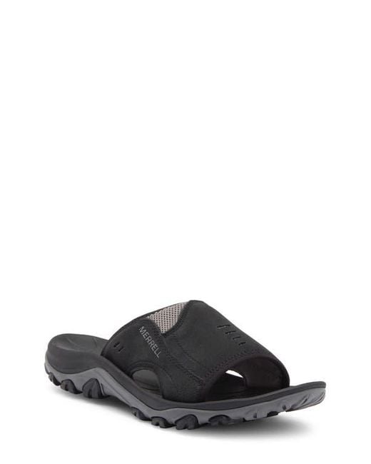 Merrell Black Huntington Waterproof Slide Sandal for men