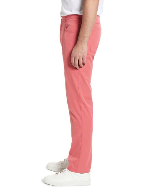 Peter Millar Red Eb66 Regular Fit Performance Pants for men