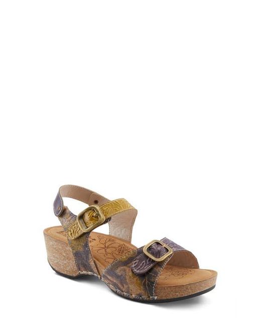 Spring Step Brown Osuna Ankle Strap Platform Sandal