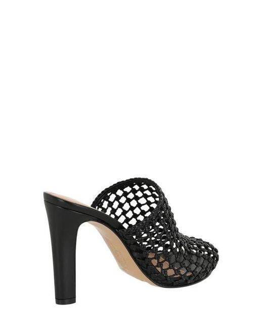 Ferragamo Black Woven Slide Sandal