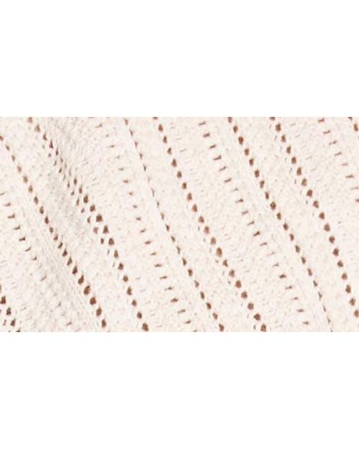 NIC+ZOE Blue Stripe Pointelle Stitch Sweater