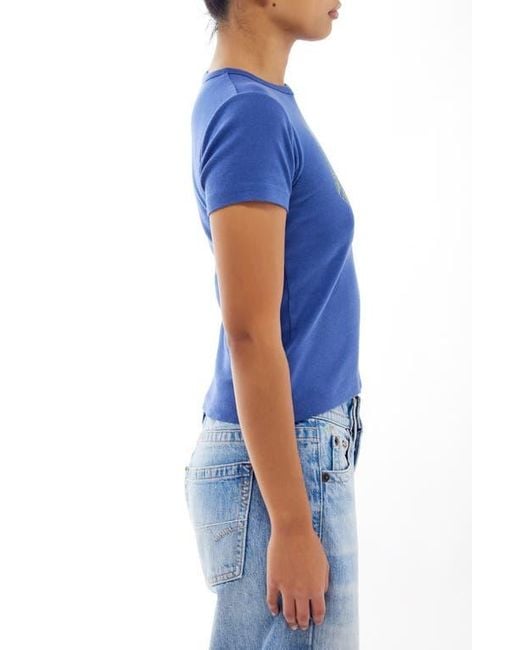 BDG Blue You Problem Graphic Baby Tee