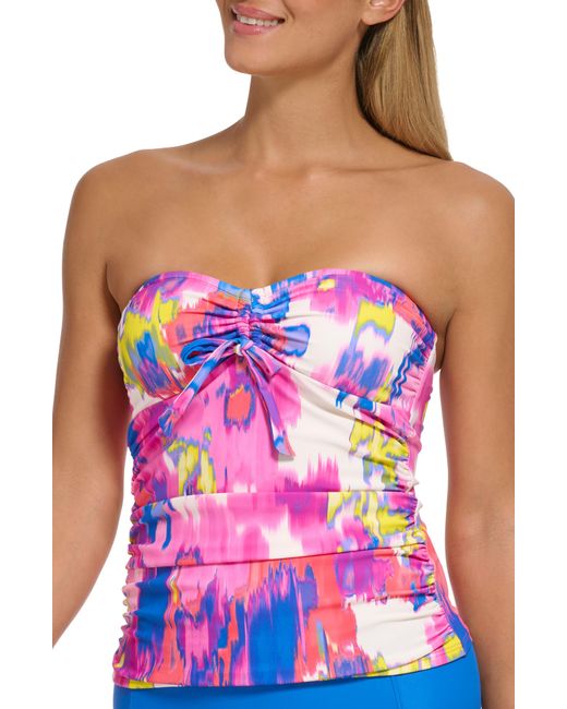 dkny one shoulder convertible swim dress