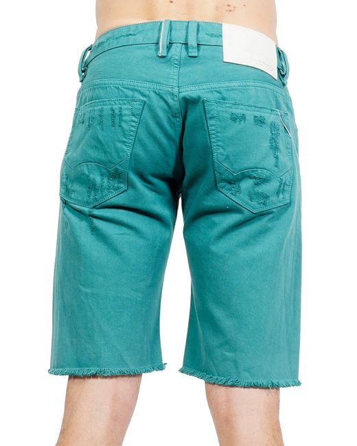 Cult Of Individuality Blue Rebel Denim Shorts for men