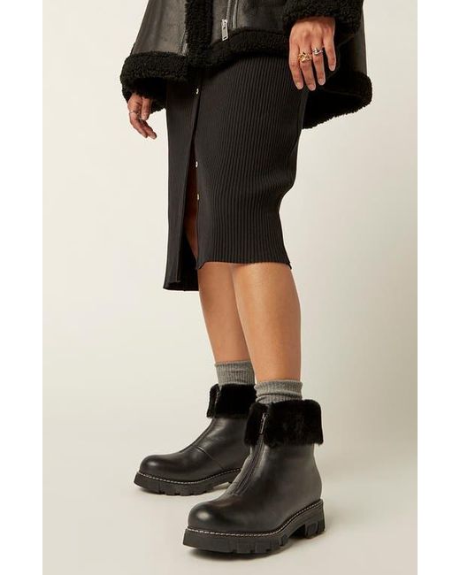 La Canadienne Black Abba Genuine Shearling Lined Waterproof Bootie