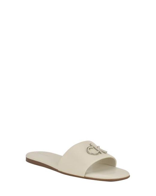 Calvin Klein White Yancie 2 Slide Sandal