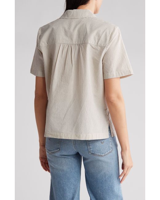 Melrose and Market Multicolor Femme Stripe Cotton Camp Shirt