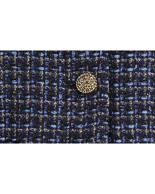 Caslon Blue Tweed Bow Jacket