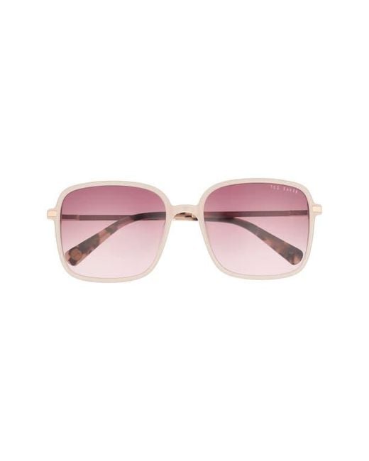 Ted Baker Pink 57Mm Gradient Square Sunglasses