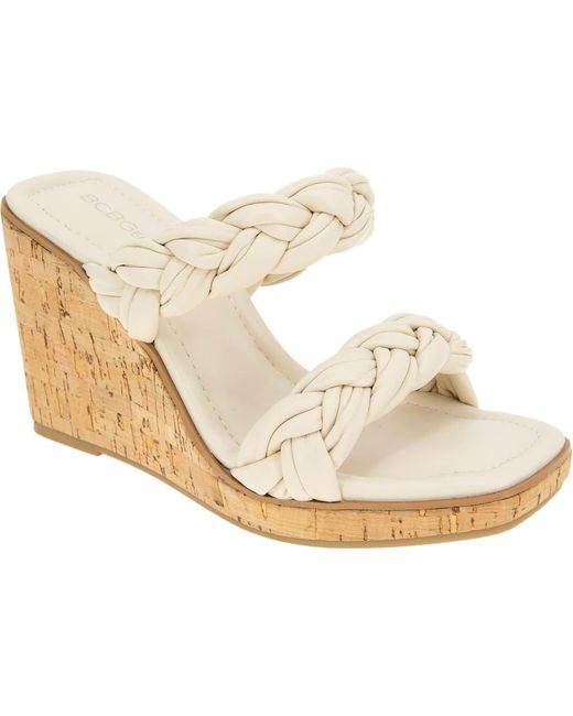 BCBGeneration Ulana Wedge Sandal in Metallic Lyst