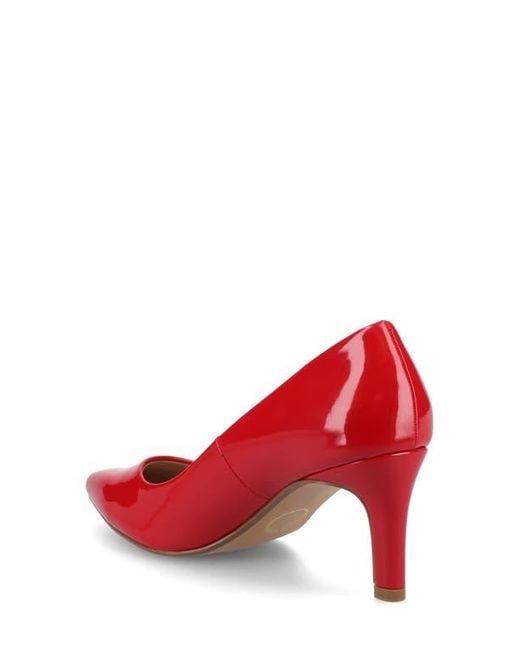 Journee Collection Red Scylee Pump