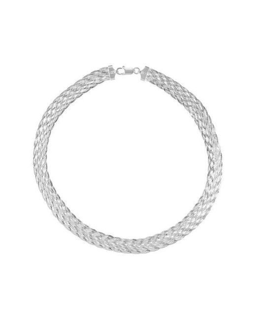 CANDELA JEWELRY White Sterling Braided Necklace