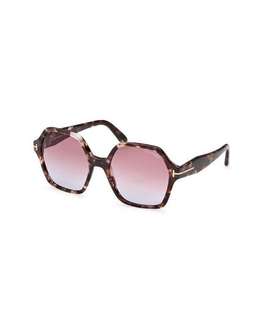 Tom Ford Pink 56Mm Gradient Square Sunglasses