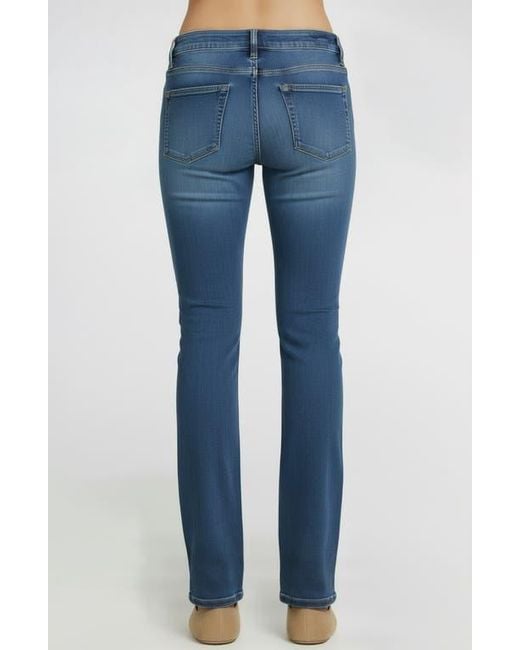 Bebe Blue Rhinestone Embellished Straight Leg Jeans