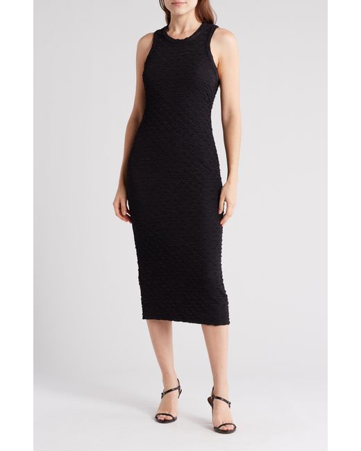 Collective Concepts Black Puckered Knit Dress