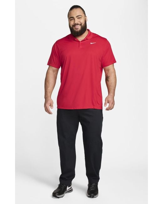 Nike Red Nike Dri-fit Victory Golf Polo for men