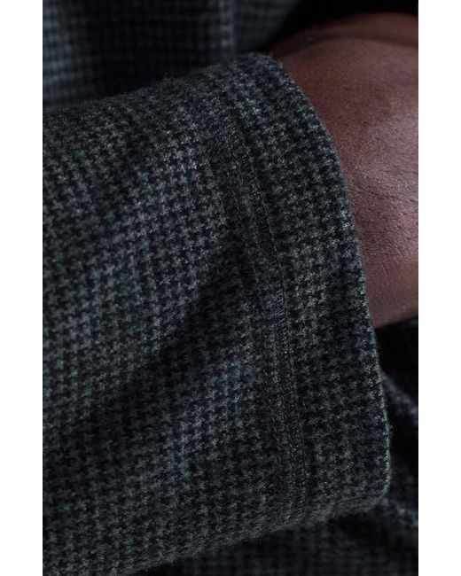 Bugatchi Blue Houndstooth Patern Quarter Zip Top for men