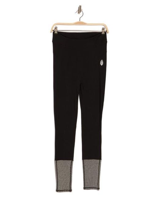 Free People Black Moonlight Wool Blend Base Layer Leggings