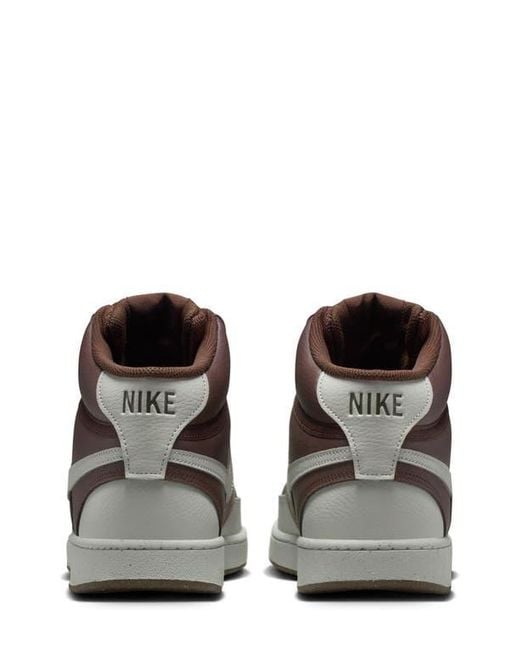 Nike Brown Court Vision Mid Next Nature Mid Top Sneaker for men