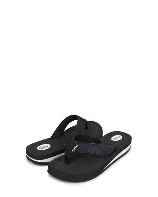 FLOOPI Black Sofia Sparkly Flip Flop
