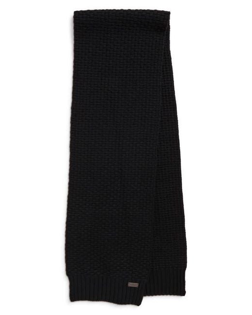 Barbour Black Ramside Beanie & Scarf Set for men