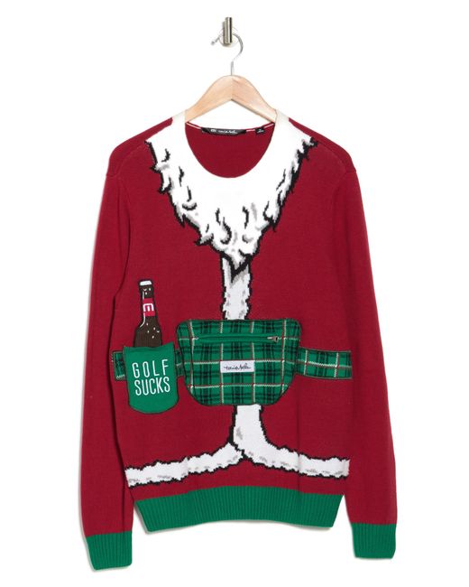 Travis Mathew St Nick Ugly Christmas Sweater In Red At Nordstrom Rack