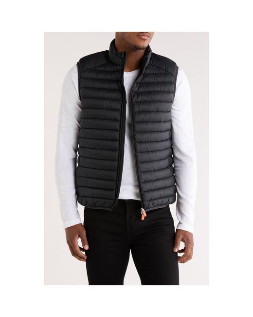 Save The Duck Blue Remo Water Resistant Packable Puffer Vest for men