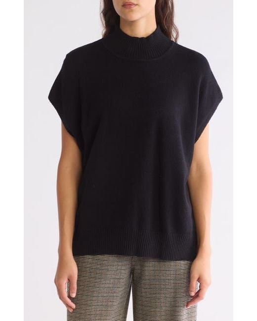Max Studio Black Lightweight Mock Neck Sweater