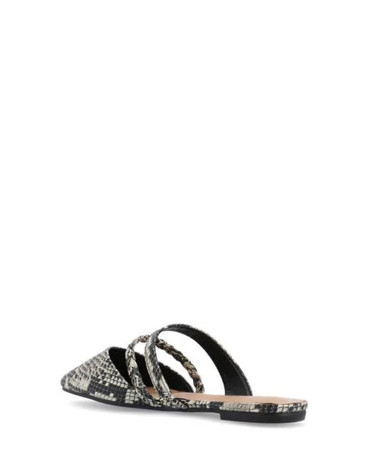 Journee Collection White Olivea Mule