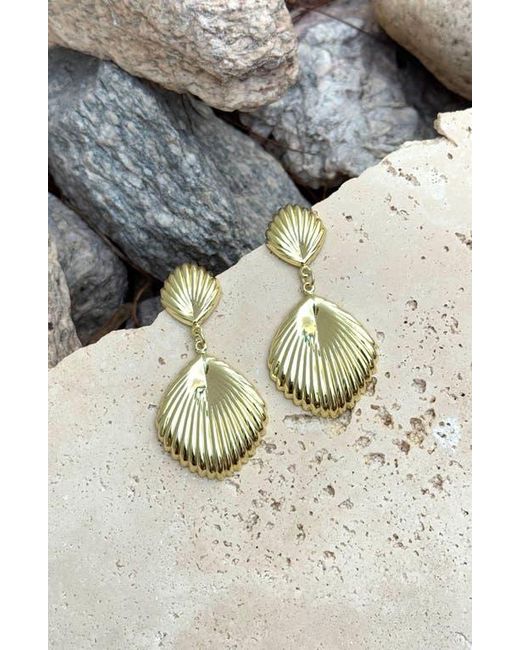 Adornia Natural Shell Inspired Drop Earrings